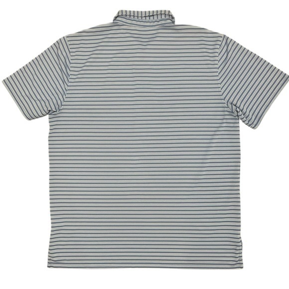 SOUTHERN TIDE Performance Polo Stripes Blue Preppy Golf Classic Shirt Size Large - Picture 2 of 12